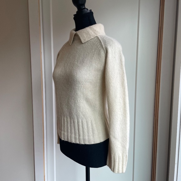Sunday Best Polo Angora and Lamb's Wool Sweater Cream - Picture 7 of 10